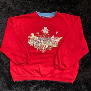 Vintage women’s birdhouse red sweater sz l/xl